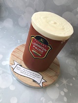 Pint of Beer carved celebration cake